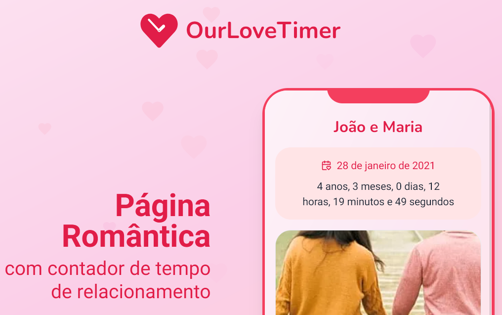 Exemplo de uma página de casal