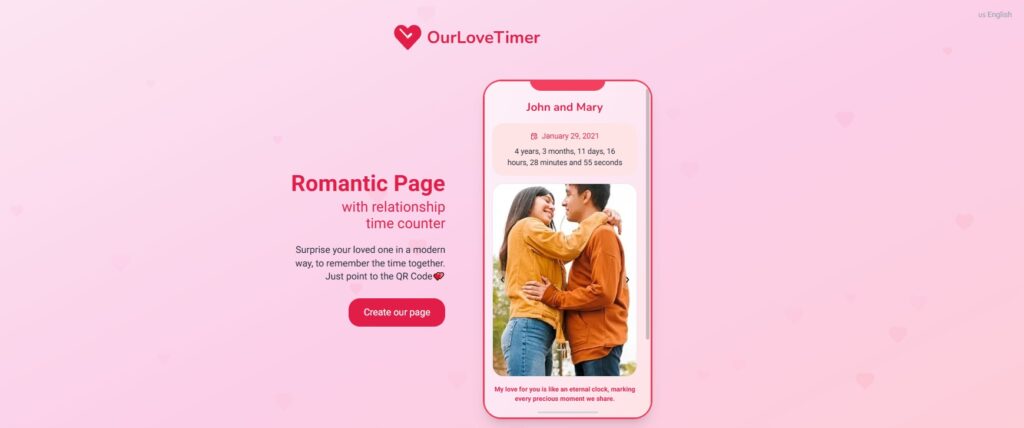 Banner - Home Page - OURLOVETIMER.COM